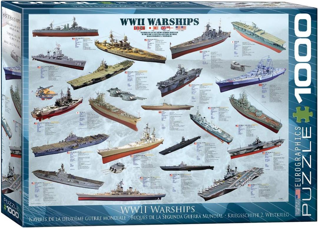 EuroGraphics WWII War Ships 1000 Piece Puzzle (6000-0133)