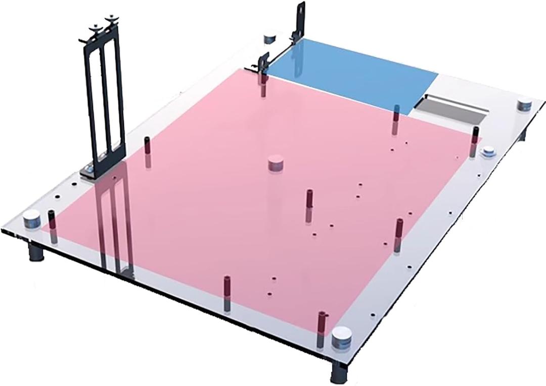 PC Test Bench Open Frame DIY PC Case, Supports ATX/M-ATX/ITX Motherboards, Transparent Organic Glass Frame, Rectangular Heat Dissipation Design, Open Computer Case