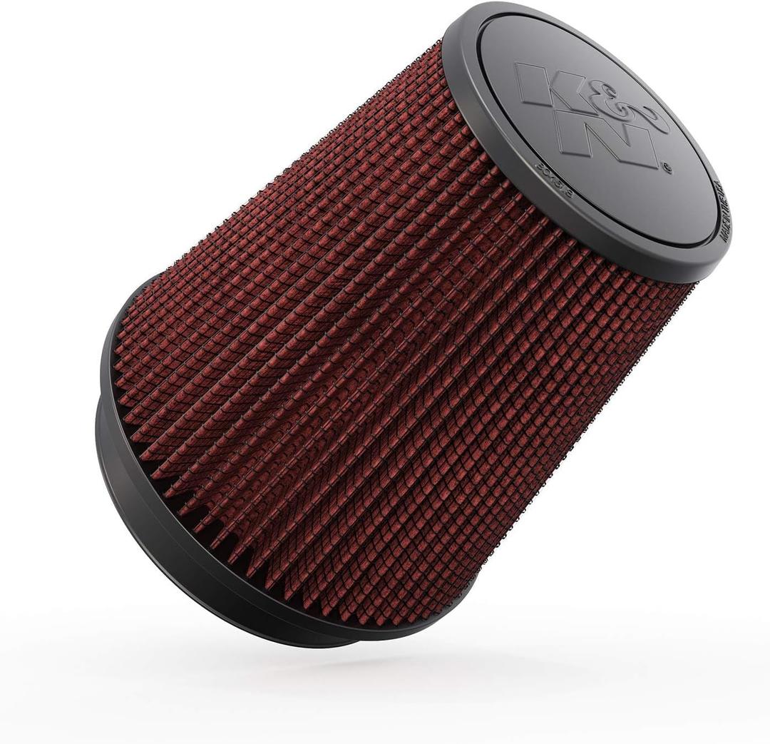 K&N High-Flow Original Lifetime Universal Clamp-On Air Filter: High Performance, Premium, Washable: Flange Diameter: 5 In, Filter Height: 7 In, Flange Length: 1 In, Shape: Round Tapered, RU-2800
