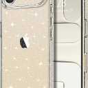 4 x Hython for iPhone Air Case Glitter, Clear Glitter Sparkly Shiny Bling Sparkle Cute Cover, Anti-Scratch Soft TPU Thin Slim Fit Shockproof Protective Phone Cases for Women Girls, Clear Glitter