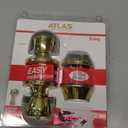 Lewis Hyman Inc 1734601 Atlas Tulip Style Door Knob and Single Cylinder Deadbolt Combo, Polished Brass