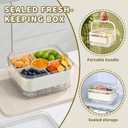 Divided Chilled Serving Tray for Parties,Ice Chilled Party Platter,Ice Serving Bowl with Lid and Handle,Charcuterie Serving Board,Cold Dish Dip for Fruit Seafood Vegetable Shrimp Cocktail Appetizer (White)