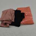 FEYHAY 3 Pack Capri Leggings for Women - High Waisted Yoga Pants with Pockets, Buttery Soft Stretchy Workout Running Cycling (Small-Medium, Black/Pink/Orange Red)