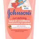 Johnson's Kids' Curl Defining Leave-In Conditioner with Shea Butter, Smooths Frizz & Defines Waves & Curls for 24 Hours, Hypoallergenic, 6.8 fl. oz