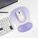 Gel Mouse Pad with Wrist Rest, Ergonomic Purple Mousepad Support, Cooling Pain Relief Mousepad with Non-Slip Base for Computer/Office/Home