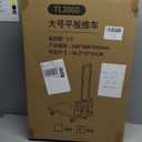 Folding Hand Truck | Heavy-Duty Dolly Cart with Fixed Base & Locking Bungee Cord | 4 Fixed Wheels for Straight-Line Stability in Office, Moving & Logistics (220LBS, Green)