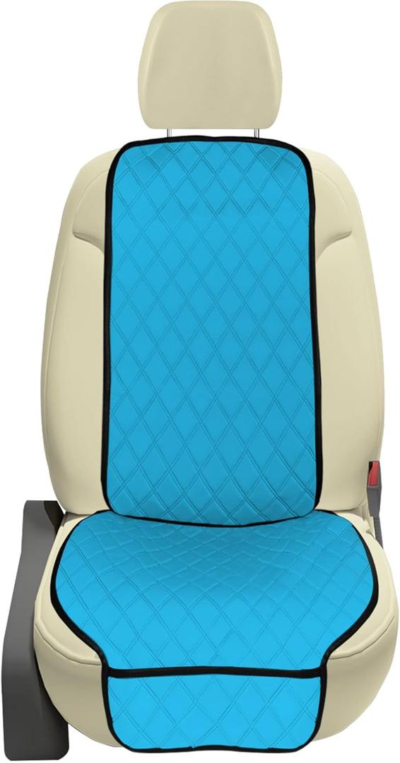 FH Group Car Seat Cushion  Neosupreme Single Front Seat Cover with Front Pockets, Airbag Compatible, Universal Fit Car Seat Cushion for Driver or Passenger Seat, SUV, Truck, Sedan & Van  Aqua