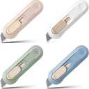 4pcs Utility Knife Box Cutters, Retractable Letter Opener, Sharp Cartons Cardboard Cutter Razor Knife for Christmas, Smooth Mechanism Perfect for Office and Home Use