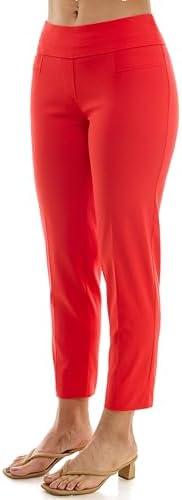 Zac & Rachel Women's Plus Pull-on Ankle Length Pants with Millennium Fabric 18
