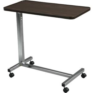Drive Medical 13003 Non Tilt Top Overbed Table with Wheels, Chrome (Chrome)