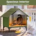 Outdoor Heated Cat House for Winter, Weatherproof Insulated Cat Shelter with Removable Heating Pad, 20" Tall Outdoor Cat House for Multiple Cats with Dual Skylight Top View & Jump-Out Exit