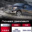 Richeer 3 Inch Lift Block Compatible With 2004-2020 F150 2WD and 4WD, 3'' Rear Leveling Lift Kits with Extra Long Extended Square U-Bolts Forged Rear Strut Spacers Raise Your Pickup By 3"