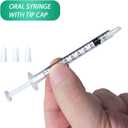 50 Pack 1ml Syringes with caps for Liquid, Oral, Colostrum Collector Feeding without Needle, Individually Wrapped