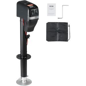 VEVOR Electric Trailer Jack, Power Tongue Jack Weight Capacity 4000 lbs, 9.84"-33.85" Electric Tongue Jack with Waterproof Cover for Lifting RV Trailer, Horse Trailer, Utility Trailer, Yacht Trailer