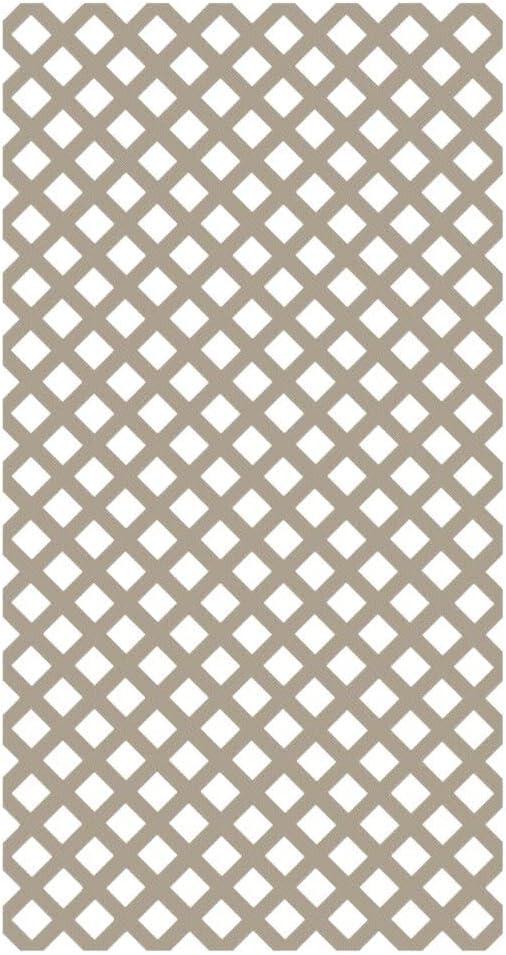 4 ft. x 8 ft. Clay Classic Diamond Vinyl Lattice, 48 inches x 96 inches