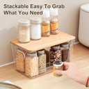 Citylife 1-Pack Extra Large Trash Bag Holders with Bamboo Tops and Handles, Laundry Room Organization and Storage for Home, Kitchen, Under-Sink Garbage Bag Dispenser