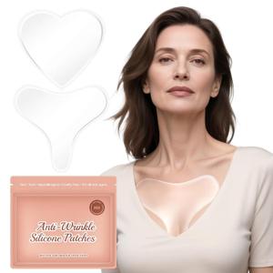 Silicone Chest Wrinkle Pads(2 Patches) | Reusable Overnight Anti Wrinkle Patches, Lifting Invisible Chest Pads for An-ti Aging Wrinkles - 1.5 Month Supply (2 Patches)