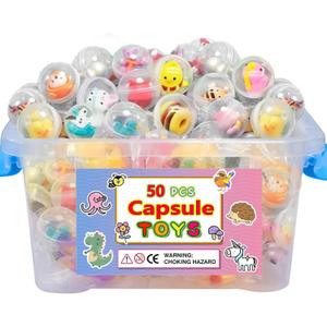 50pcs Adorable Mini Kawaii Capsule Toys Collection Perfect for Sharing Educational Great for Kids Boys Girls Goodie Bag Christmas Stocking Stuffers Treasure Box Classroom Prizes Carnival Gifts