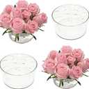 4PCS Acrylic Flower Vase for Centerpieces, 5.51" 12 Holes Clear Round Vase, for Wedding Birthday Party Table Decor Indoor/Outdoor Events