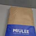 MIULEE Brown Linen Curtains 96 Inches Long for Bedroom Living Room, Soft Thick Linen Textured Window Drapes Semi Sheer Light Filtering Back Tab Rod Pocket Burlap Look Farmhouse Decor, 2 Panels Set