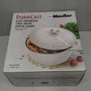 Mueller Cast Iron Dutch Oven Pot with Lid, 6 Quart Enameled, Dual Handles, Stainless Steel Knob, Stew & Induction Pot - For Braising, Roasting, Baking, Cast Iron Bread Pan with Lid, White