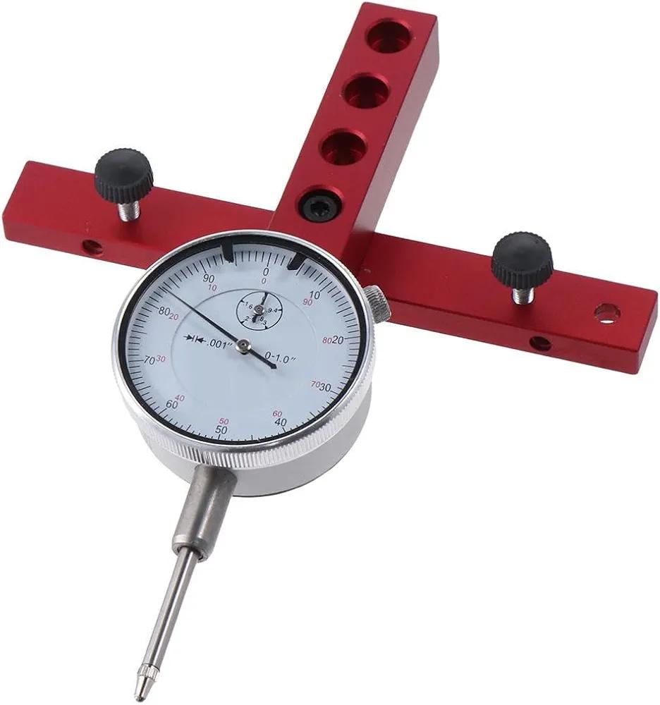 Table Saw Gauge Inch/Metric Portable Aluminum Measuring Instrument Tool Adjustable Short Precision Dial Indicator Aligning and Calibrating