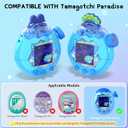 2 x Case for Tamagotchi Paradise Virtual Reality Pet, Cute Cartoon Blue Ears and Green Hats Cap Case Compatible with Tamagotchi Paradise Electronic Pet Accessories (2 Pcs)