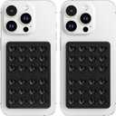 5 x 2 Pack Silicone Suction Phone Case Adhesive Mount, Silicone Sticky Holder for iPhone and Android, Hands-Free Grip for Selfies & TikTok, Gift for Women (Black)