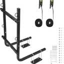 RV Bumper Mounted Tote Tank Holder Upgraded Portable Waste Tank Bracket Tote Tank Carrier Compatible with 15, 21, 28 and 36 Gallon Tote Tanks Fits 4" or 4.5" Bumper Includes Ratchet Straps