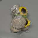 5 x Crochet Sunflower Faith Hope Love Gift, Handmade Christian Desk Decor, Inspirational Knitted Plant, Cute Small Gift for Mom Women Men, Religious Encouragement Keepsake