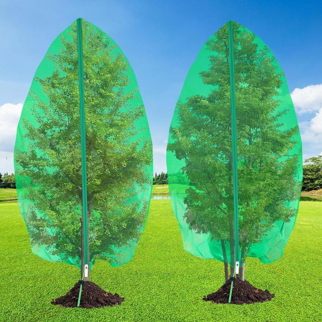 2 Packs Large Fruit Tree Covers with Zipper and Drawstring 7.8 x 7.8 ft Fruits Tree Netting Covers Garden Plants Fruits Protection Netting Cover Bags for Blueberry Tomato Vegetable Plants Fruit Trees 2 Packs Large Fruit Tree Covers with Zipper and Drawstring 7.8 x 7.8 ft Fruits Tree Netting Covers Garden Plants Fruits Protection Netting Cover Bags for Blueberry Tomato Vegetable Plants Fruit Trees