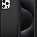 I-HONVA for iPhone 15 Pro Max Case Shockproof Dust/Drop Proof 3-Layer Full Body Protection [Without Screen Protector] Rugged Heavy Duty Cover Case for Apple iPhone 15 Pro Max 6.7 inch,Black