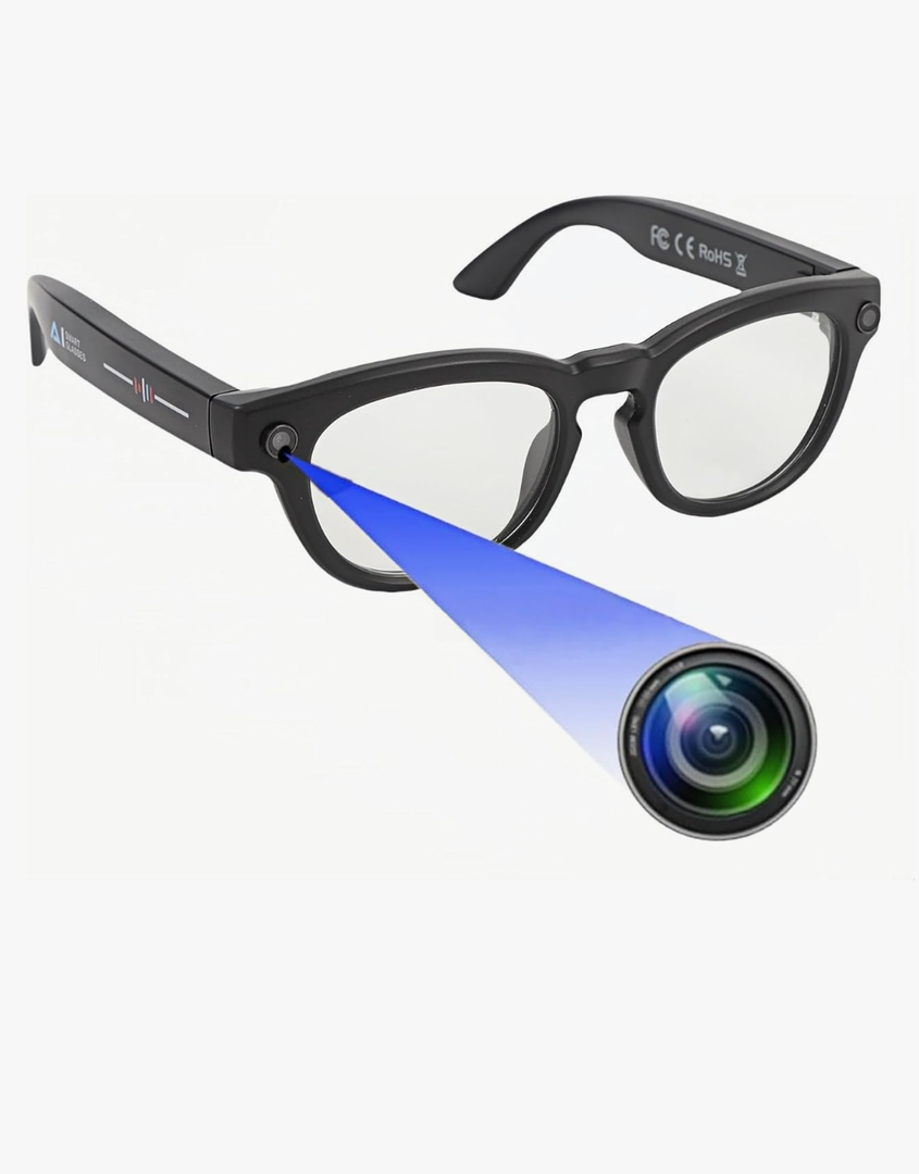 ROZEUS AI Smart Glasses with Chat & GPT 1080P HD Camera ‚Äì Video Recording Glasses with Audio, Bluetooth Sunglasses with Camera for Men, RealTime Translatio