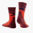 CEP Men’s Camocloud Mid Cut Running Compression Socks | Mid Cut Performance Sock, Lava/Peacoat, Men 