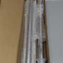 Anovo Flag Pole Kit- Stainless Steel 7 FT Flag Poles with1 Inch Metal 360 Rotating Flag Pole Rings Clip, Two-Position Flag Pole Holder Brackets Mounting for Outside House Outdoor Porch (7 FT - White)