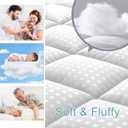 HYLEORY Full XL Mattress Pad Quilted Fitted Mattress Protector Cooling Pillow Top Mattress Cover Breathable Fluffy Soft Mattress Topper with 8-21" Deep Pocket