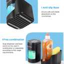 Kitchen Dish Soap Dispenser with Sponge Holder, 3-in-1 Countertop Dishwashing Soap Pump Dispenser Set for Kitchen Sink, Useful Kitchen Gadgets - Black