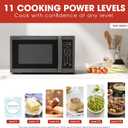 SHARP Countertop Microwave Oven with Removable 12.4" Carousel Turntable, 1.4 Cubic Feet, 1100 Watt, Black Stainless Steel