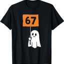 67 Meme Humor 6-7 Funny Six Seven Halloween T-Shirt, Size: L