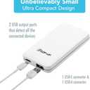 TOP-UP Flat USB Wall Charger 18W PD Ultra Slim Dual Port USB-C & USB-A Fast Charging Adapter for iPhone 17/16/15/14/13/12 Pro Max/Air, iPad, AirPods, Samsung Galaxy S24/S23, Google Pixel, More