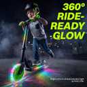 JOVA ZIFFY Light Up Scooter for Kids 3-12, 2 Wheel Foldable Kids Kick Scooter, 3 Adjustable Height, ABEC-7 Bearing with 4'' PU Wheels, Rear Foot Brake, Gift for Boys& Girls (Up to 110lb)