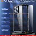 ONLY for iPhone 16 Pro Max Case Waterproof Dustproof, [Built-in Screen Protector] IP68 Waterproof [12FT Military Shockproof] Full Body Heavy Duty Protective Phone CaseBlack