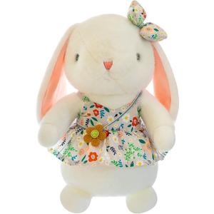 DiSiMi Soft and Cute Plush Rabbit with Flower Skirt, Embraceable, Washable, Kids' Party Decor