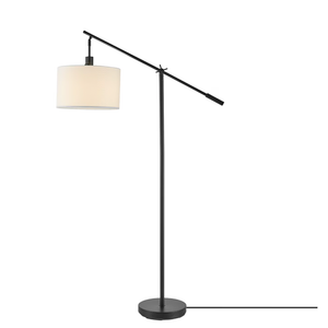 Globe Electric 66" Matte Black Floor Lamp with Adjustable Height and Dimmer Switch