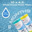 2 x H&G lifestyles Garden Hose Filter for Filling Pool Hot Tub,Iron Filter for Well Water,Reduce Calcium Magnesium,Water Filter and Softener System,Standard 3/4" GHT Brass Adapters, Up to 70,000 Gallons
