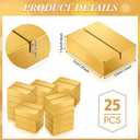 Maitys 25pcs Gold Table Number Holders Wooden Place Card Holders 1.97inch Square Wooden Menu Display Stands for Wedding Fall Thanksgiving Party Decoration, Restaurant Banquet Events