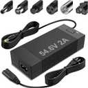 54.6V 2A Electric Charger for 48V 13S Lithium Battery, Electric Bike Scooter Charger Replacement for Jetson, Gotrax, Razor, Ninebot, Segway, Swagtron, Hiboy, 6 Plugs Fast Battery Charger