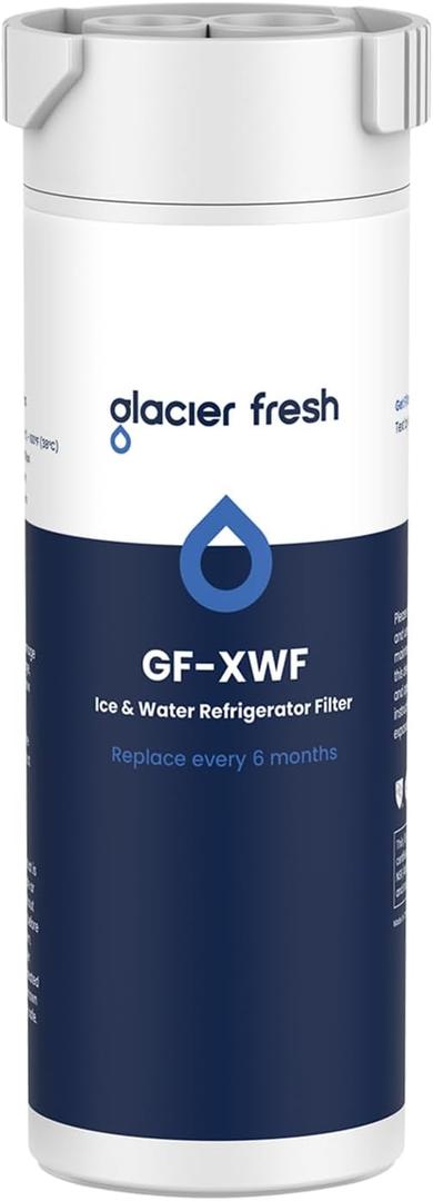 GLACIER FRESH XWF Replacement For GE XWF Refrigerator Water Filter Pack of 1 (Not for XWFE) (1 Count (Pack of 1))