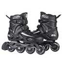 Inline Skates for Women and Men, High Performance Fitness Racing Aggressive Outdoor Inline Speed Skates Unisex (Men 8/ Women 9, Black 40)