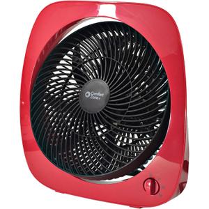 Comfort Zone 10-Inch Table Fan with 3 Speeds, 180 Adjustable Head & Tilt  Quiet Desk Fan for Home, Bedroom, or Office, Red